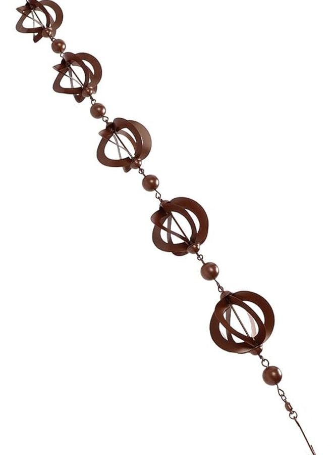 Pilipane سلسلة مطر دوارة مجوفة للحديقة 108 سم حديد زخرفي - Image 2